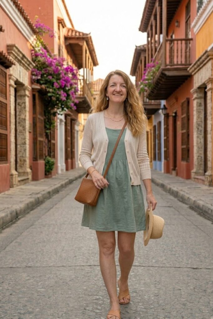 14. Lightweight Cardigan with Dress