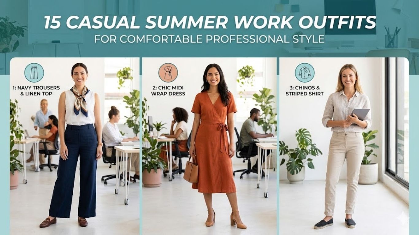 15 Casual Summer Work Outfits for Comfortable Professional Style