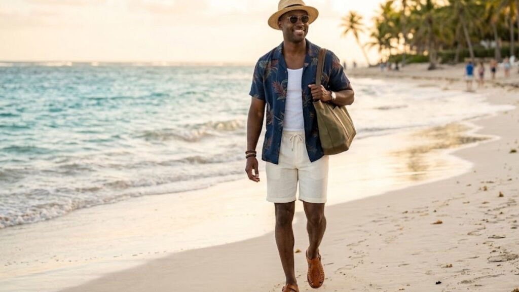 15 Men Vacation Outfits Beach Black Men