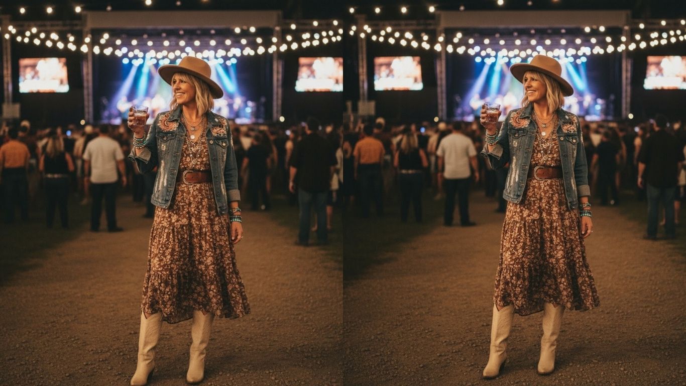 15 Stylish Country Concert Outfit Ideas for Women Over 40