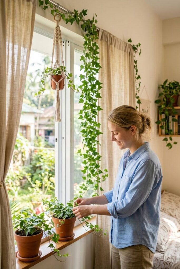 4. Frame a Window with Trailing Ivy