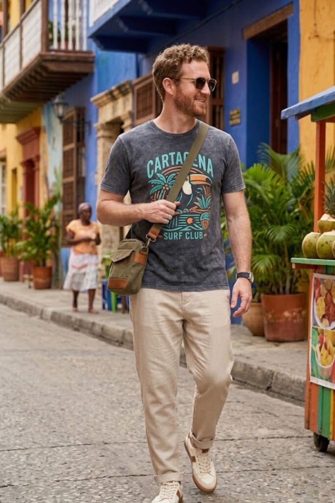 5. Graphic T-Shirt with Relaxed Pants