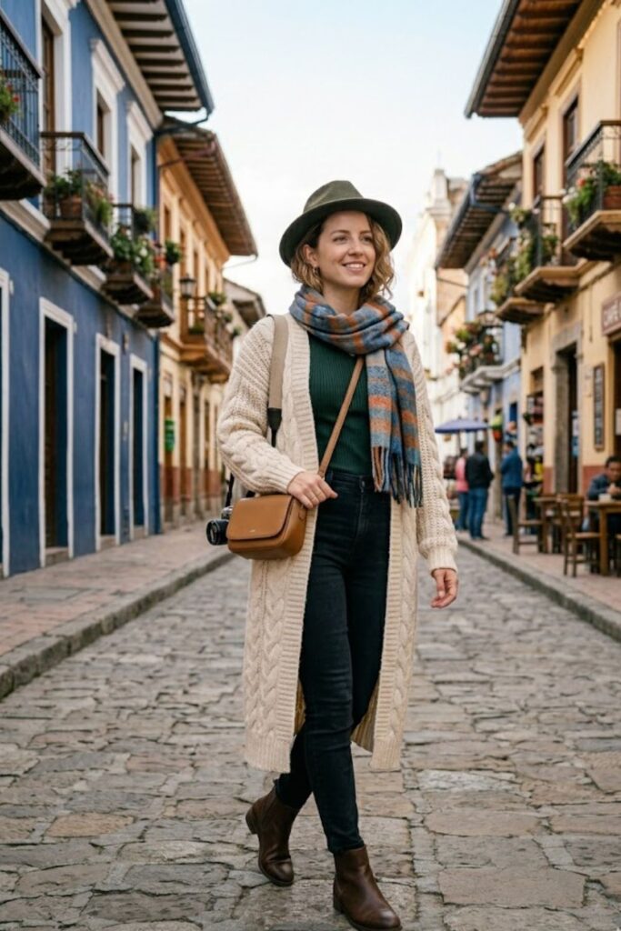 7. Long Cardigan with Skinny Jeans