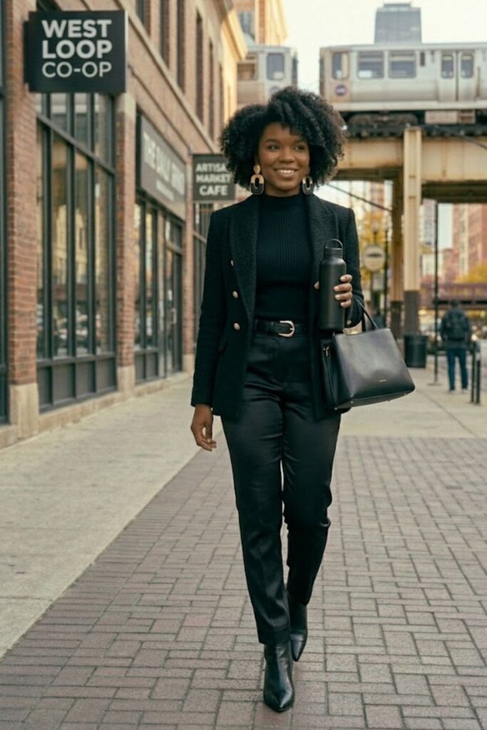9. Monochrome Black Outfit
